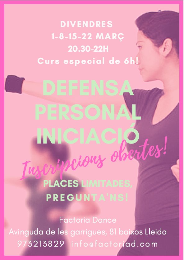 CURSET MONOGRÀFIC DEFENSA PERSONAL